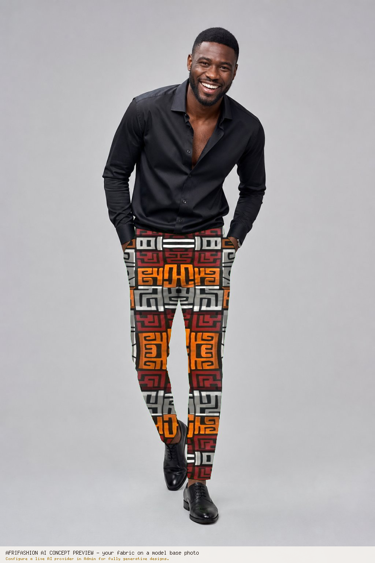 Smart-Casual Print Trousers
